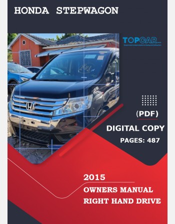 honda stepwagon 2015 owners manual in english